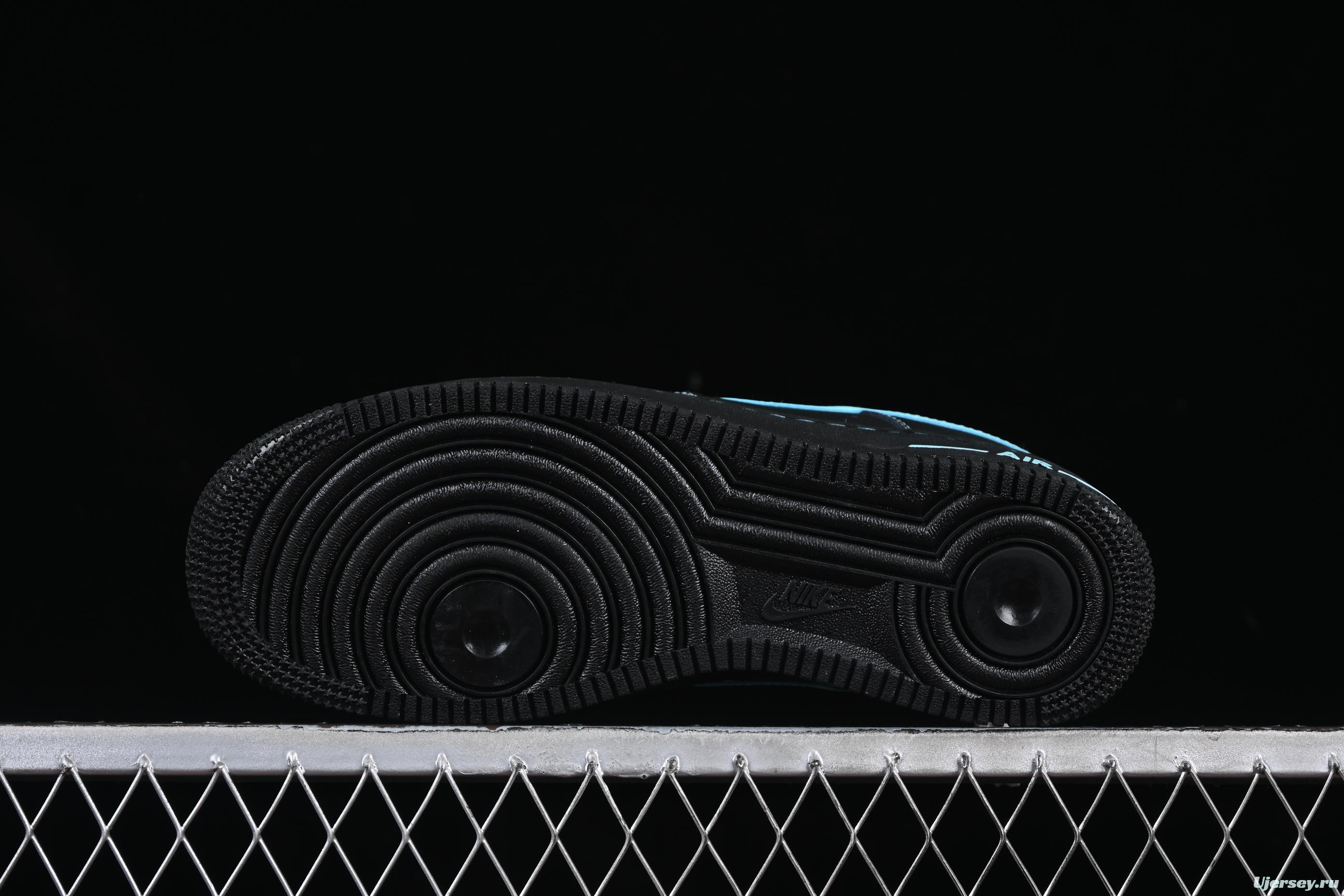 Nike Air Force 1 Low "Tiffany Blue" – Black & Aqua Classic