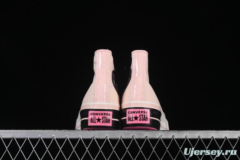 Converse Chuck 70 High Top Platform Sneakers in Pink Color Block Design - A14825C