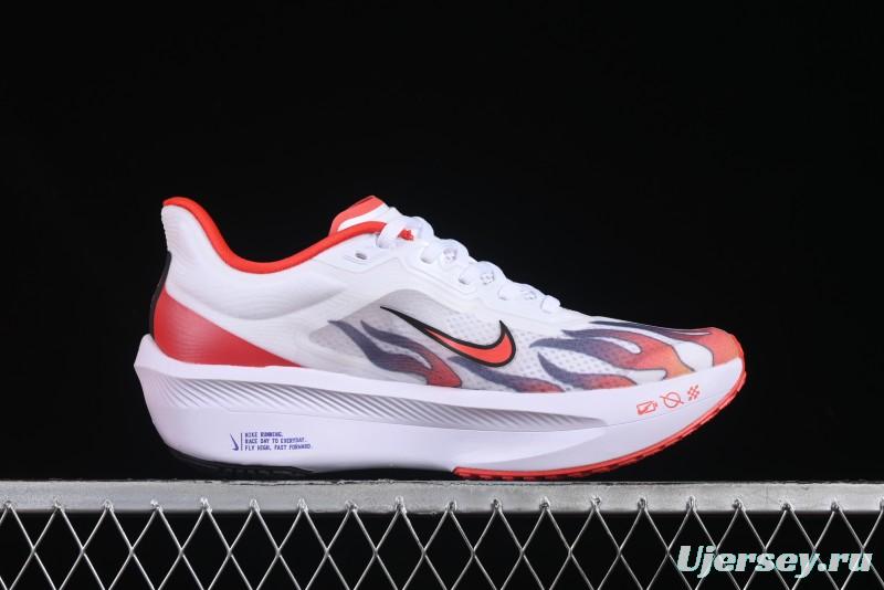 Nike Zoom Fly 6 Lightweight Responsive Running Shoes with Flyknit and Carbon Fiber Plate - HQ3498-100