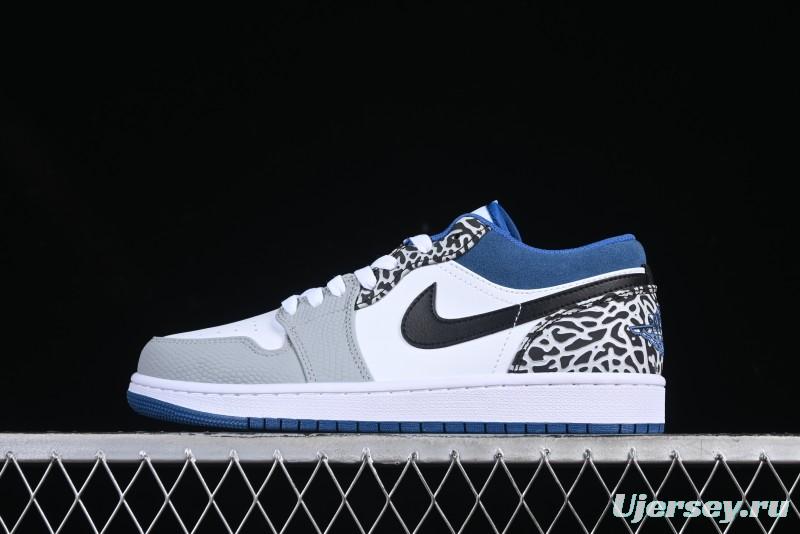 Nike Air Jordan 1 Low True Blue Retro Basketball Shoes - DM1199-140