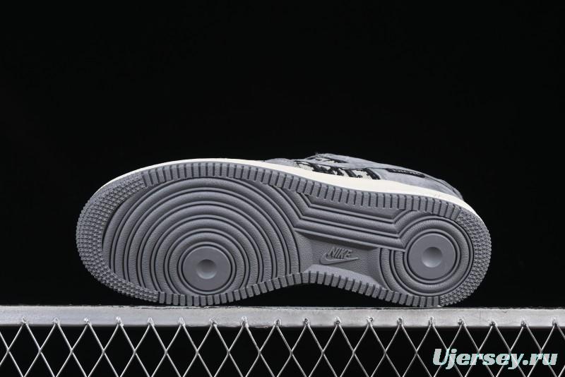 Nike Air Force 1'07 Low Dior Collaboration Grey Knit Skeleton Low-Top Casual Sneakers - KK1988-056