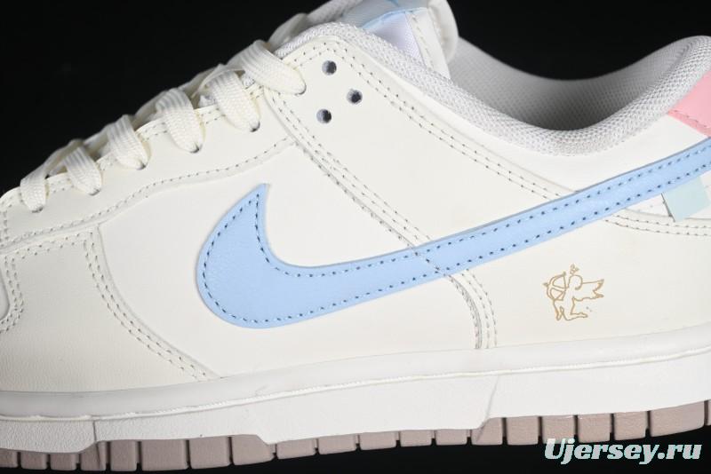 Nike Dunk Low "Pastel Panda" - Cream with Baby Blue & Pink Accents