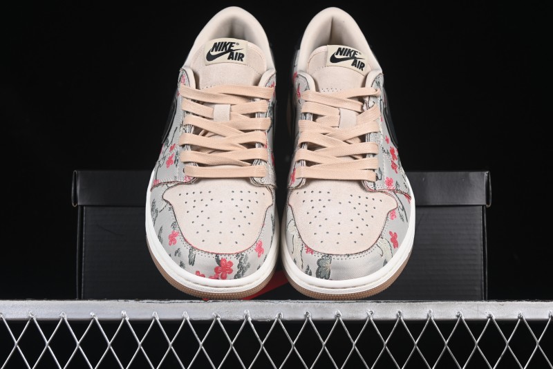 Nike Air Jordan 1 Low OG "Oatmeal" Rui Hachimura Collaboration Casual Sneakers - HV8293-100