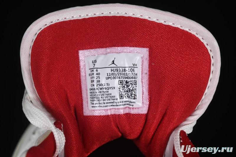 Nike Air Jordan 1 Low AJ1 White Red Low Top Casual Sneakers - HJ9338-106