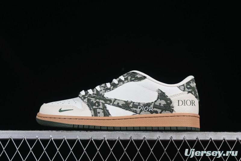 Nike Travis Scott x Fragment Design x Air Jordan 1 Low OG SP Casual Sneakers - XS2024-010