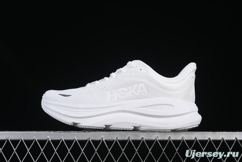 HOKA ONE ONE Bondi 9 Knit Lightweight Casual Running Shoes - 1162012 WWH