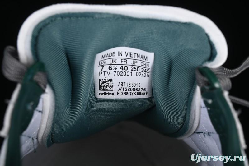 Adidas Retro-Inspired Sneakers - White, Grey & Green with Boost Sole