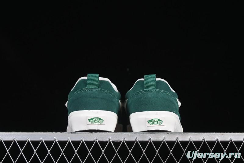 Classic Green Suede Skate Shoes with Signature Wave Design