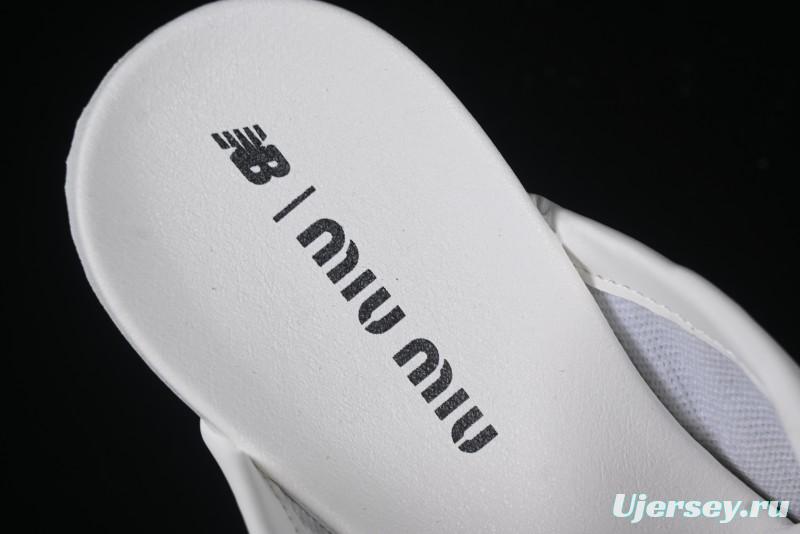 Miu Miu x New Balance 530 Deconstructed Low-Top Retro Sneakers with Dual Lace Design - AJD4