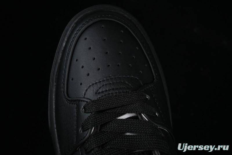 NY Yankees Black Leather Sneakers with Bold Blue Logo