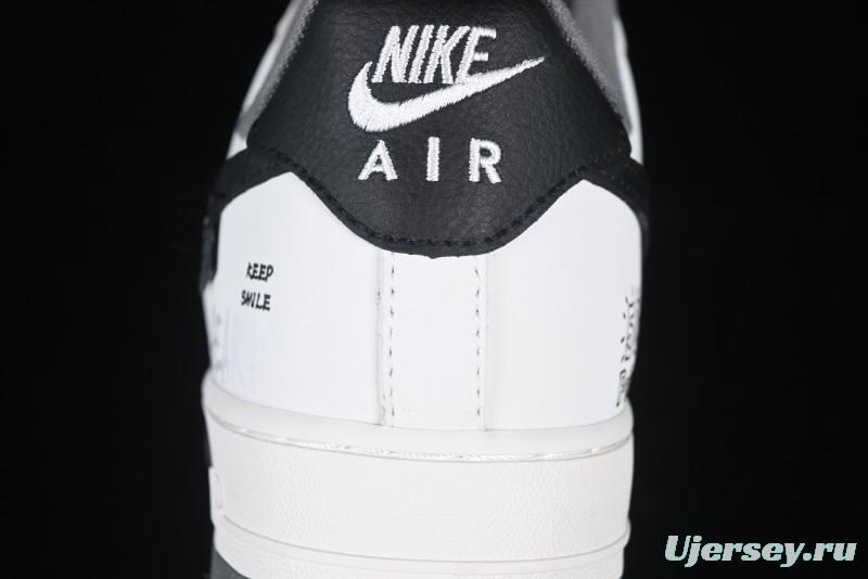 Nike Air Force 1 MVP "Rock Plan" Custom Edition - Black & White