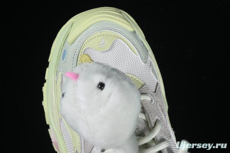 Playful Pastel Chunky Sneakers with Plush Bird Charm – Bold & Whimsical Streetwear Kicks