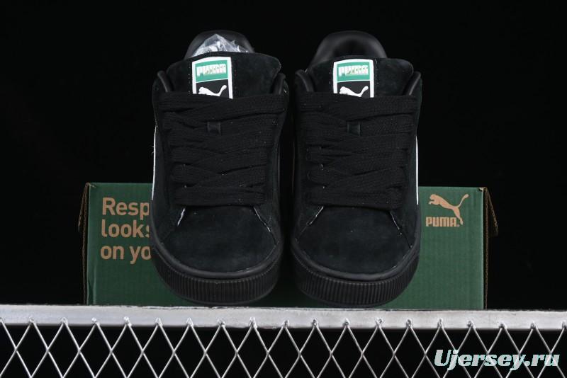 PUMA Suede XL Classic Men's Sneakers - Black with Metallic Silver Accents