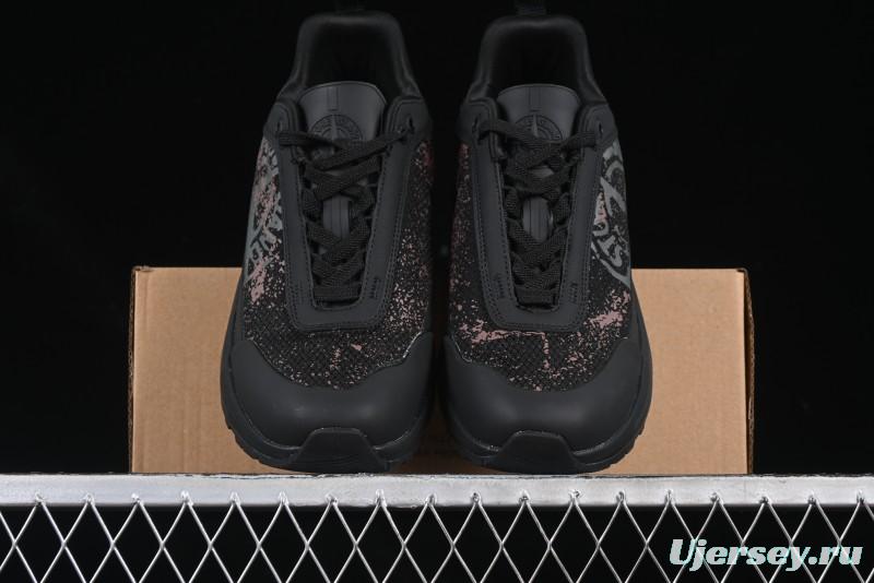 Stone Island Grime Panelled Low-Top Lifestyle Sneakers in Dark Brown - 79FWS0303