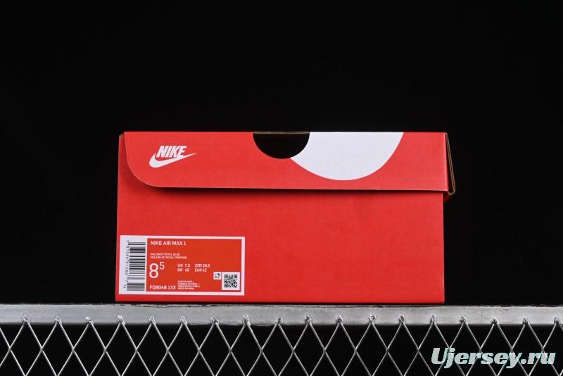 Nike Air Max 1 Retro Running Shoes with Half-Sole Air Cushion - FQ8048-133