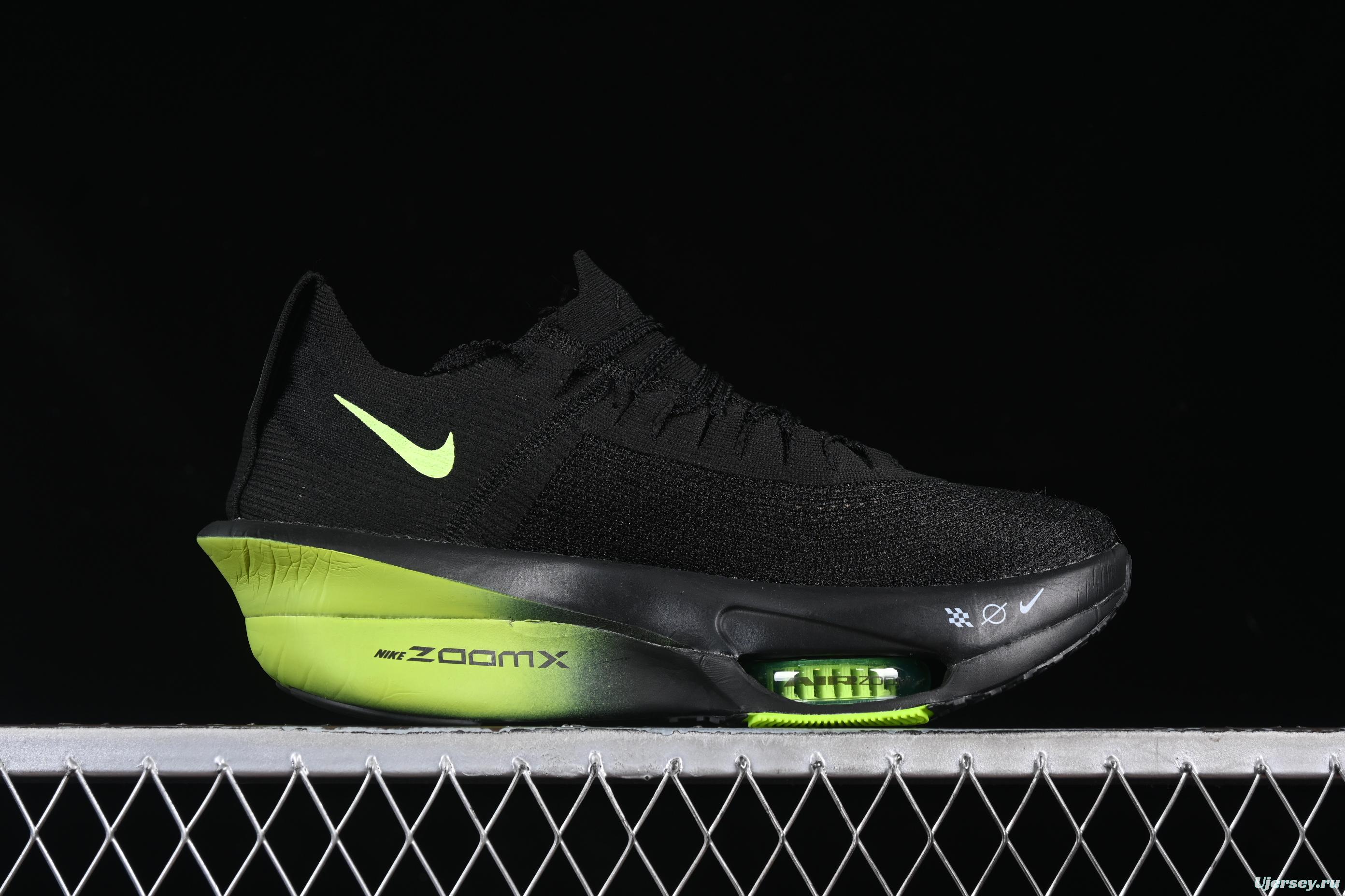 Nike Air Zoom Alphafly NEXT% 2 - Black & Volt Green Performance Running Shoes