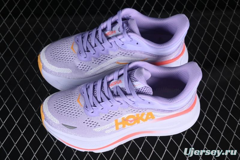 HOKA ONE ONE Bondi 9 Knit Lightweight Casual Running Shoes - 1162012 AGH