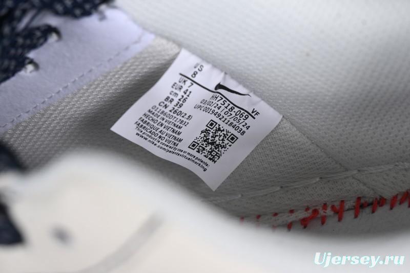 Nike Air Force 1 'Wave Swoosh' Edition – White & Navy**