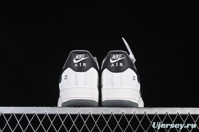 Nike Air Force 1 MVP "Rock Plan" Custom Edition - Black & White