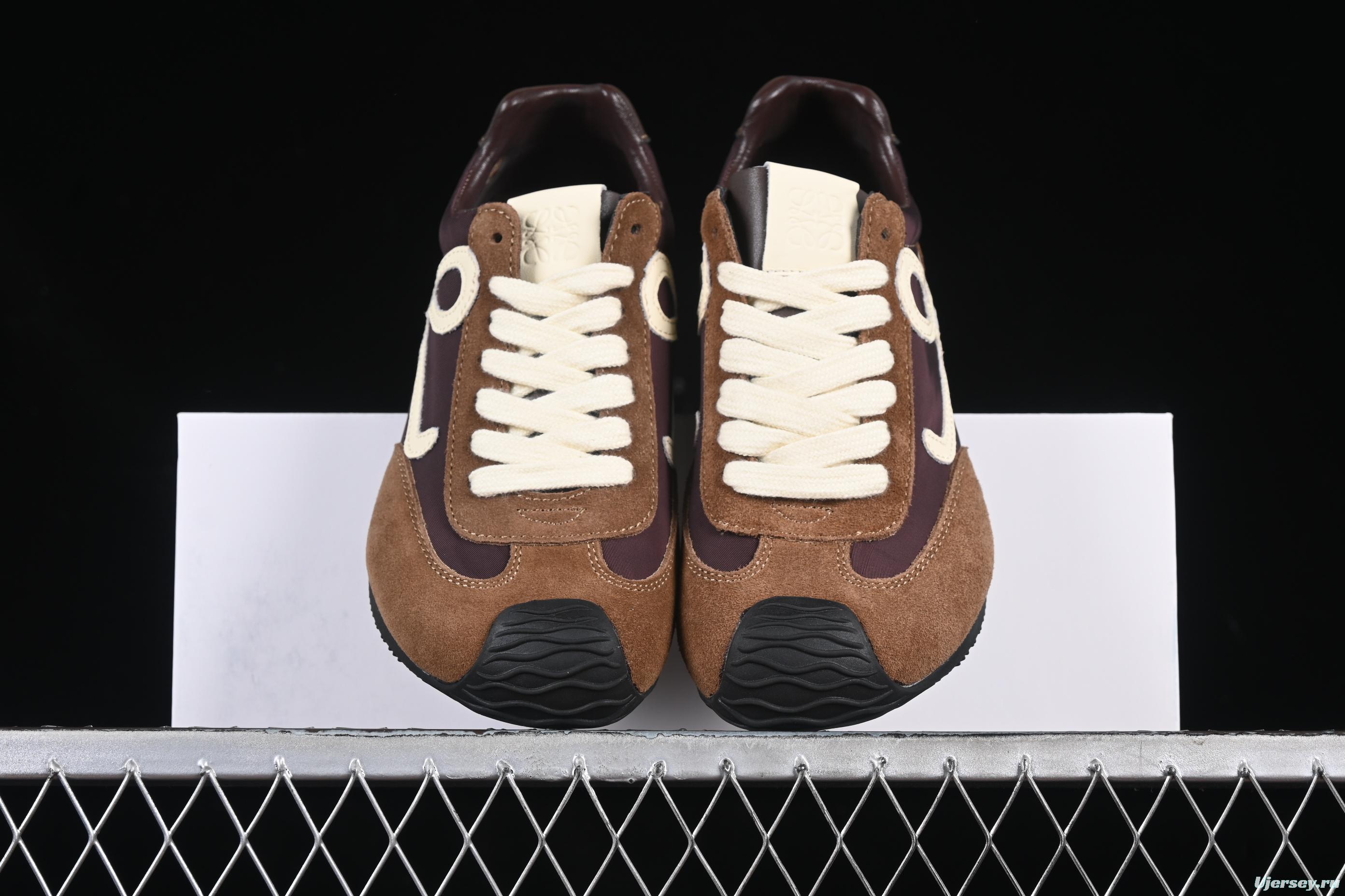 Loewe Ballet Runner 2.0 Sneakers Retro Style Casual Training Shoes - BROWN