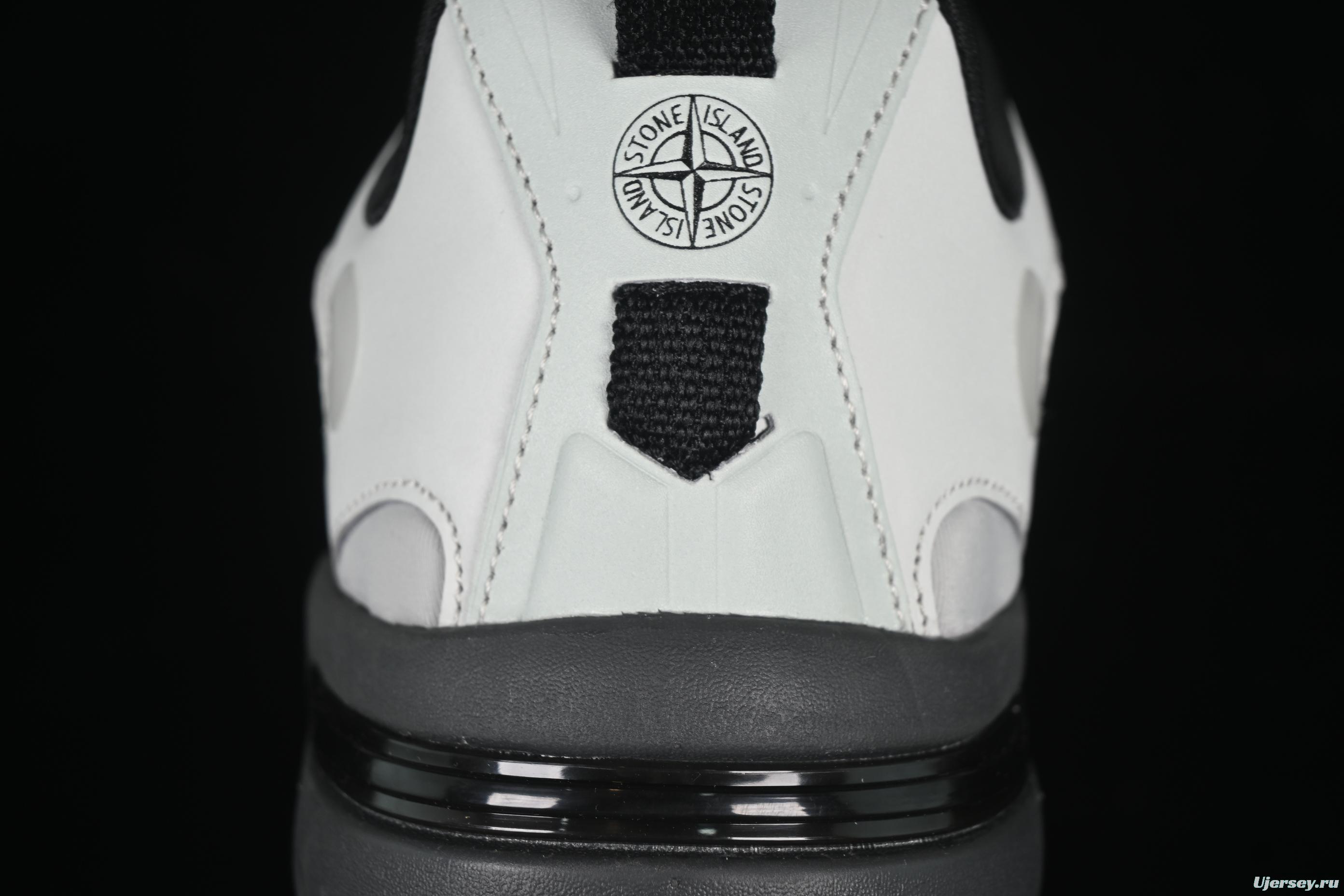 Stone Island Grime Panelled Low-Top Lifestyle Sneakers in Dark Brown - MO78FWS0303