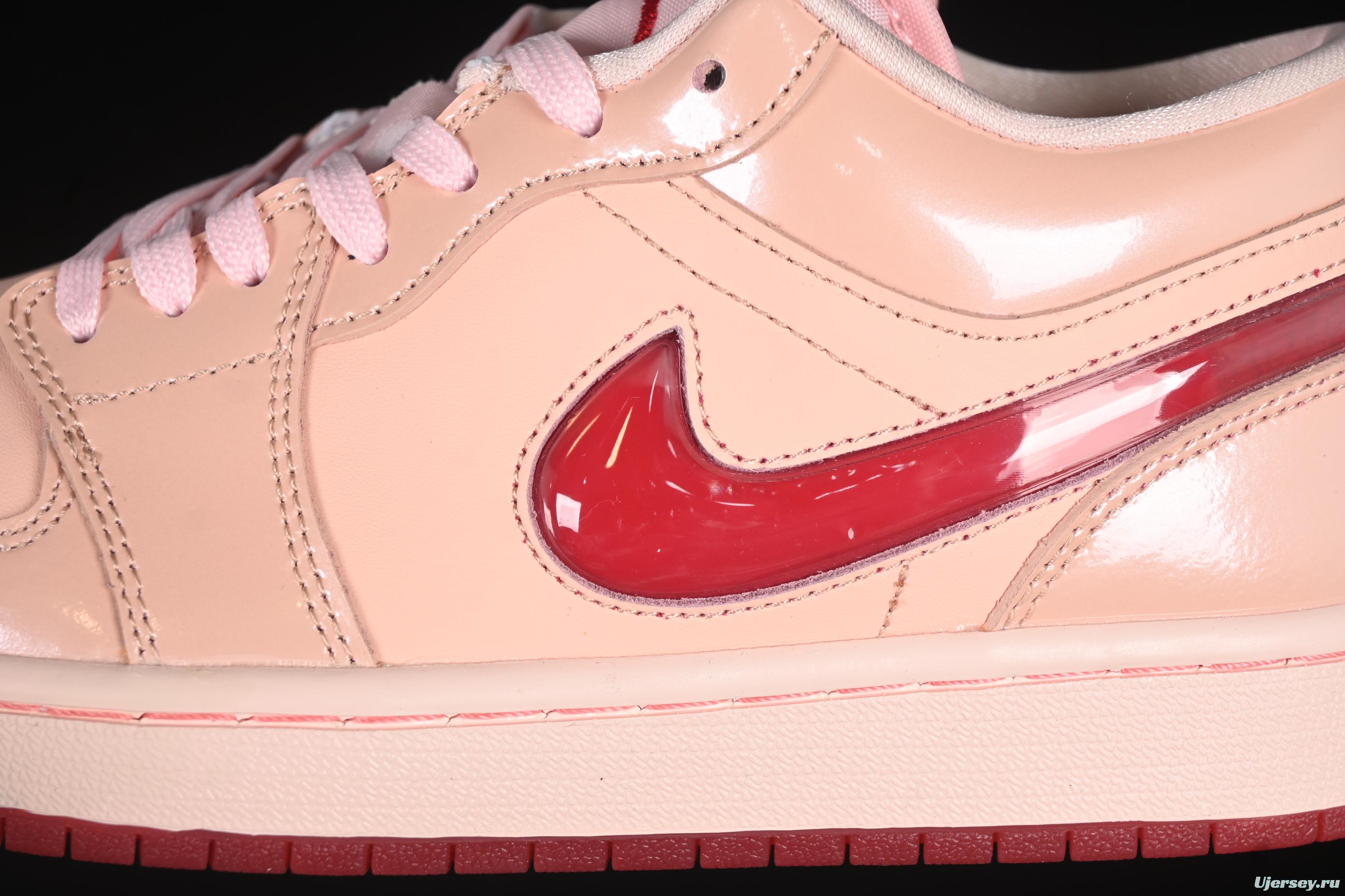Nike Air Jordan 1 Low AJ1 Valentine's Day Jelly Pink Low Top Lifestyle Basketball Shoes - HF3174-600