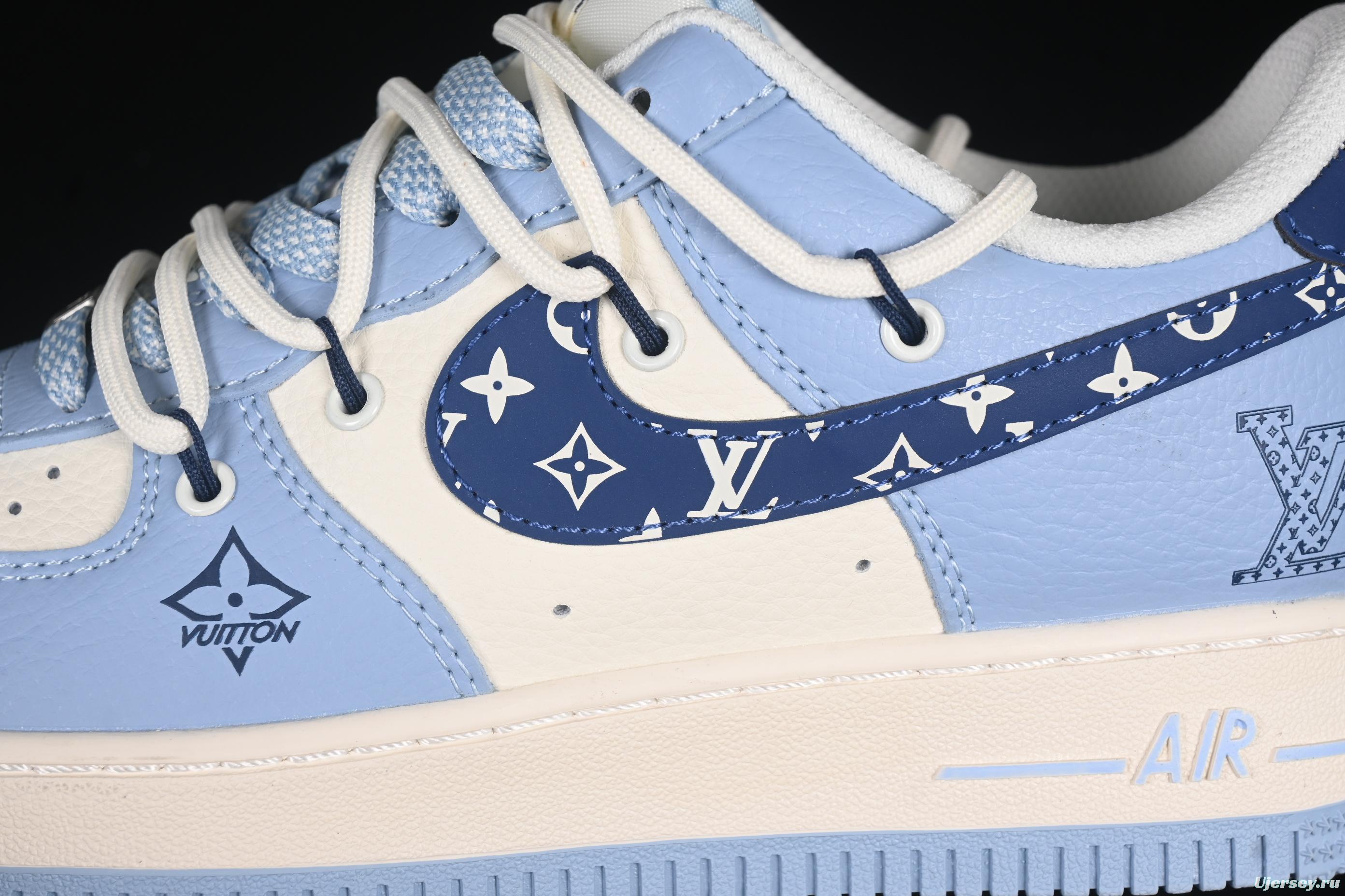 Nike Air Force 1 '07 Low LV Collaboration University Blue Drawstring Casual Sneakers - DM6868-059