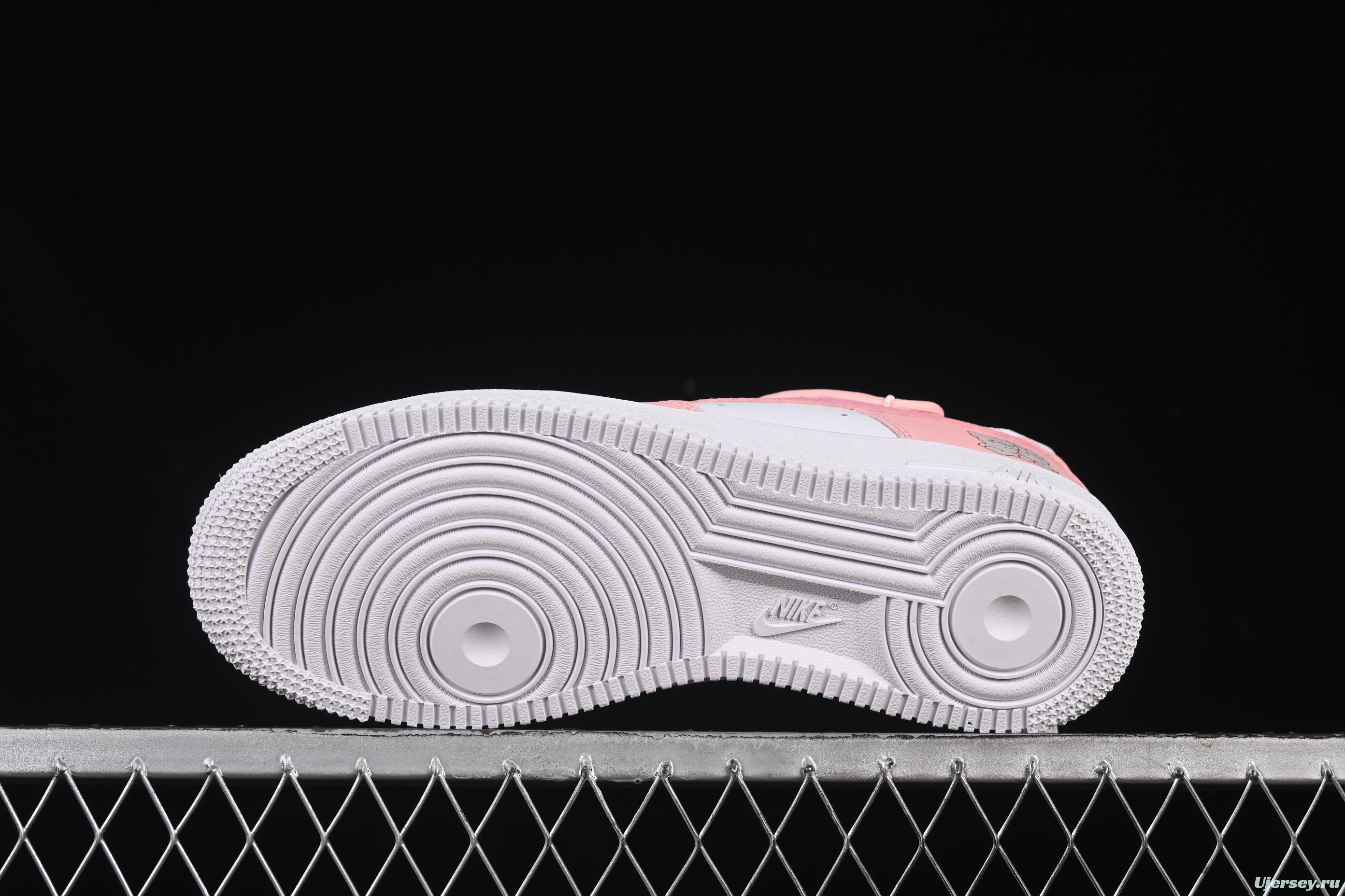 Nike Air Force 1'07 Low Pink Lover Casual Sneakers with Cartoon Patterns - YY2023-762