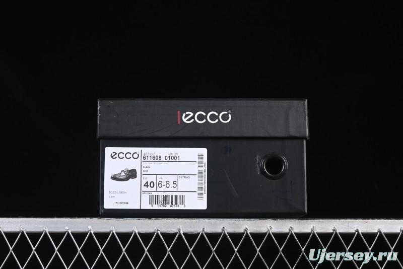 ECCO London Collection Slip-On Business Men's Leather Shoes with Wide Toe Box and Cushioned Sole - 61160801001