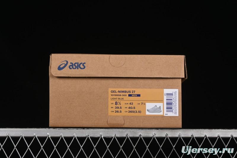 Asics Gel-Nimbus 27 Retro Breathable Casual Shoes with Cushioning for Men - 1011B958-300