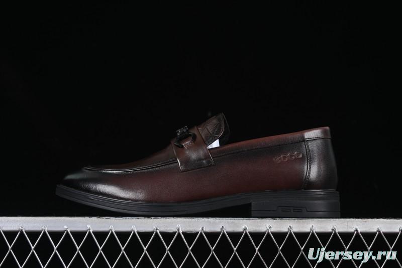 ECCO London Collection Slip-On Business Men's Leather Shoes with Wide Toe Design and Innovative Sole - 61160801002