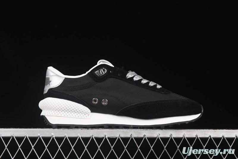 Golden Goose Marathon Comfortable Low-Top Lifestyle Sneakers in White Black - H8D4