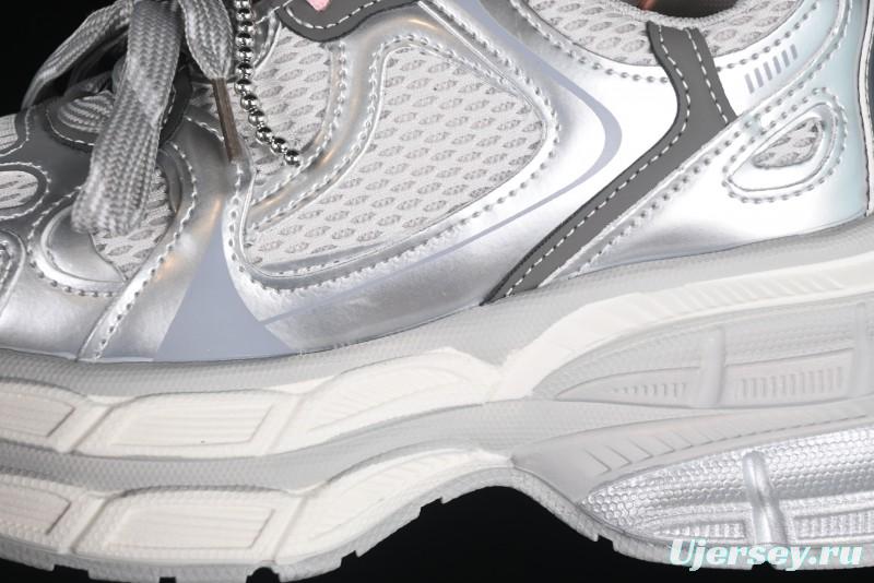 GG-CC Thick Sole Casual Running Shoes with Fashionable Design - G25S2507 Silver