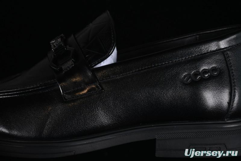 ECCO London Collection Slip-On Business Men's Leather Shoes with Wide Toe Box and Cushioned Sole - 61160801001