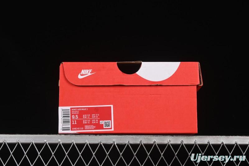 Nike Air Max 1 Retro Running Shoes with Half-Sole Air Cushion - AH8145-110