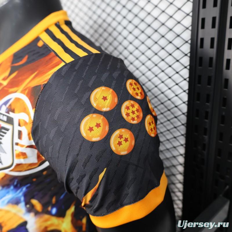 Player Version 2025 Japan Black with Anime Super Saiyan Design Jersey