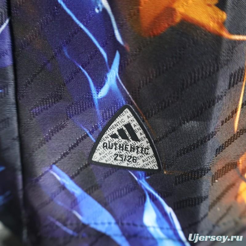 Player Version 2025 Japan Black with Anime Super Saiyan Design Jersey