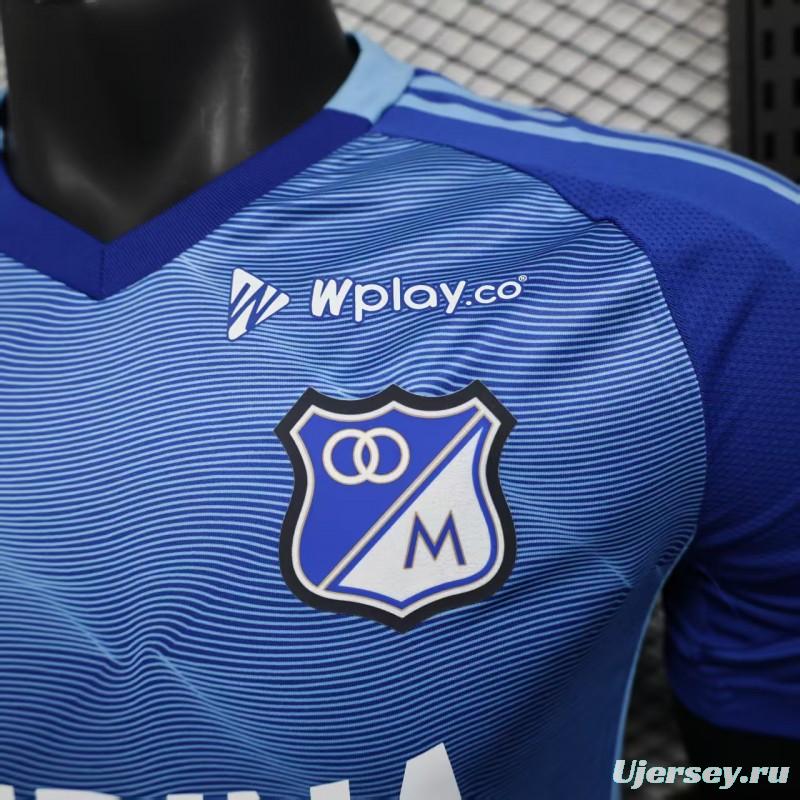 Player Version 25/26 Millonarios Blue with Andina Logo Design Home Jersey