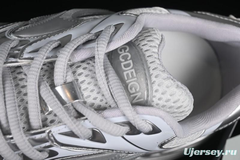 GG-CC Chunky Low Casual Fashion Sneakers with Thick Sole and Height Increasing Design - 2607 Silver