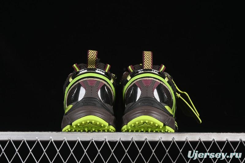 Off-White Be Right Low-Top Lifestyle Sneakers in Black Green - X.E5