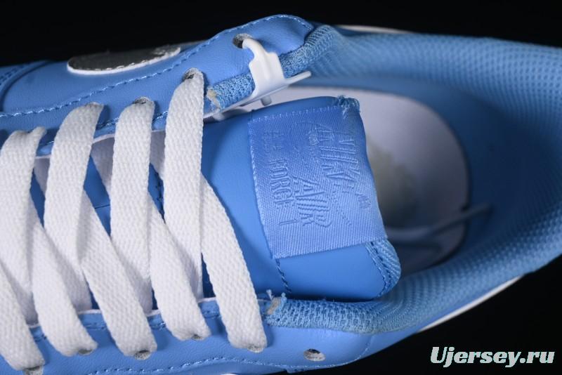 Nike Air Force 1'07 Low Casual Sneakers in Iceland Blue with Full-Length Air Cushion - ZH0316-070