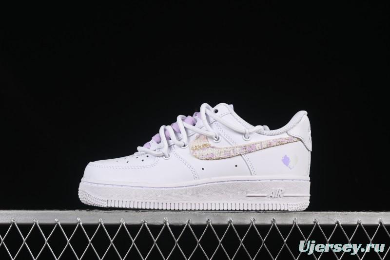 Nike Air Force 1'07 Low Purple Chanel-Inspired Casual Sneakers - DH9999-556