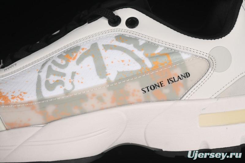 Stone Island Grime Panelled Low-Top Lifestyle Sneakers - 79FWS0303