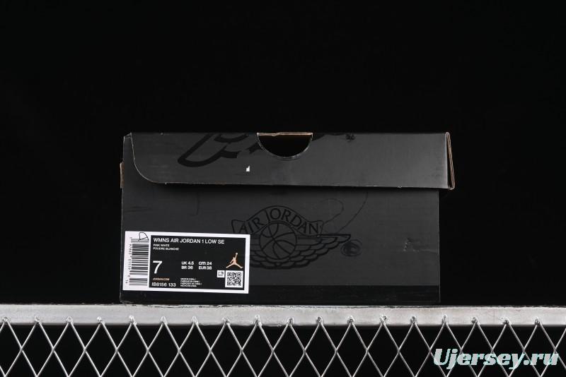 Nike Air Jordan 1 Low AJ1 White Pink Low-Top Casual Sneakers - IB8156-133