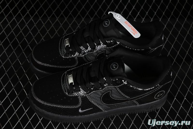 Nike Air Force 1'07 Low Lightning Collaboration Black Snake Scale Casual Sneakers - SC9207-529