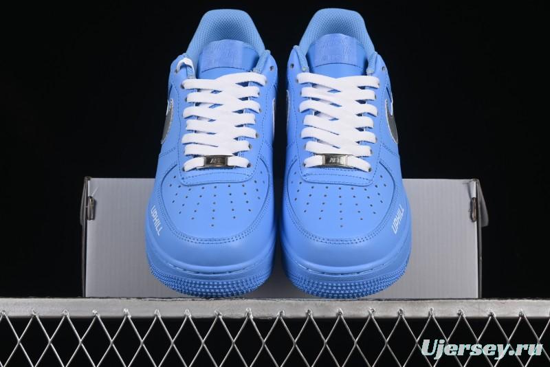 Nike Air Force 1'07 Low Casual Sneakers in Iceland Blue with Full-Length Air Cushion - ZH0316-070