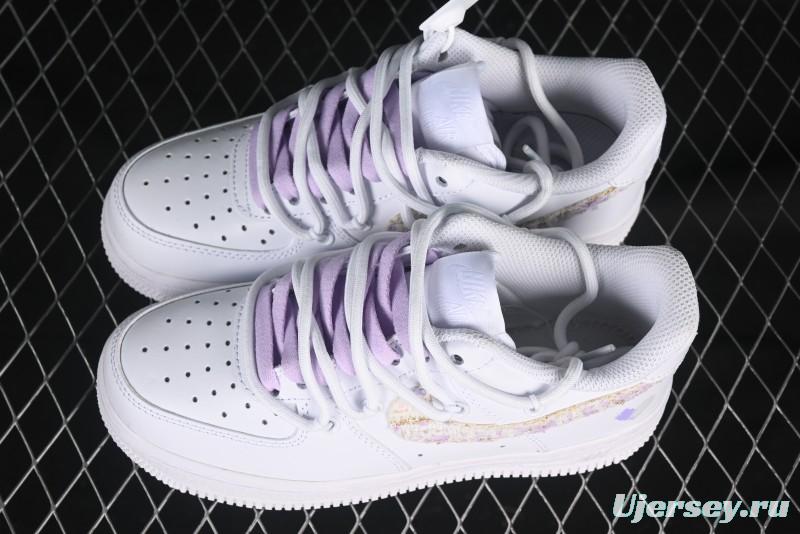 Nike Air Force 1'07 Low Purple Chanel-Inspired Casual Sneakers - DH9999-556
