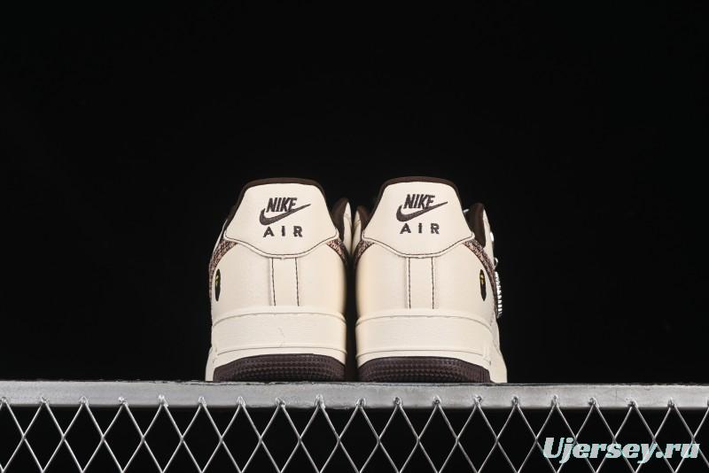 Nike Air Force 1 '07 Low Bape Collaboration Beige Camo Casual Sneakers - DF0188-052