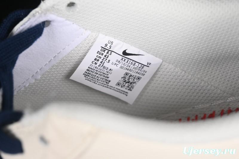 Nike Air Force 1'07 Low LV Collaboration Blue Denim Swoosh Casual Sneakers - XX3168-128