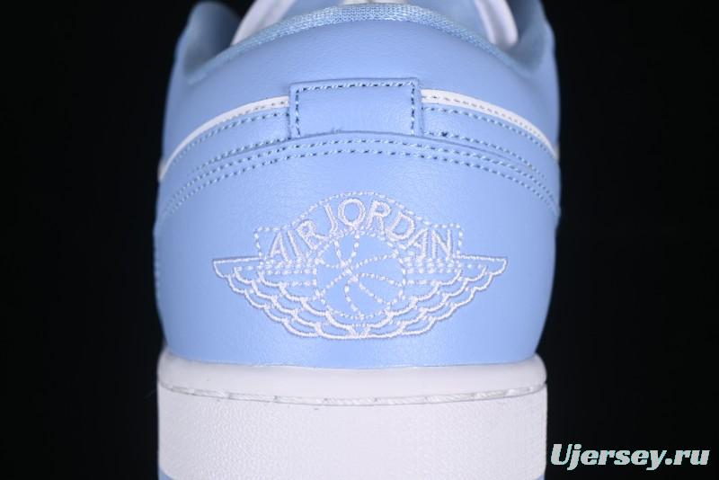 Nike Air Jordan 1 Low AJ1 White Blue Casual Sneakers - DC0774-142